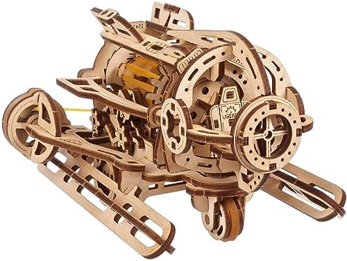 UGEARS 3D Wooden Puzzles for Adults - Steampunk Submarine Wooden Model Kit – Mechanical Puzzle Model Building Kits - DIY Kits for Adults for Maritime Enthusiasts Gifts for Puzzle Lovers - 200 Pcs by UGEARS-ModelingJoy