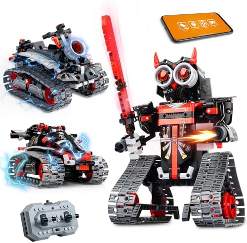 MagicKidz Robot Building Kits for Kids - STEM Birthday Gifts for 6 7 8 9 10 11 12+ Year Old Boys - 3 in 1 Robotics Toy with APP & Remote Control Coding, Educational DIY Science Project by MagickidzsHome