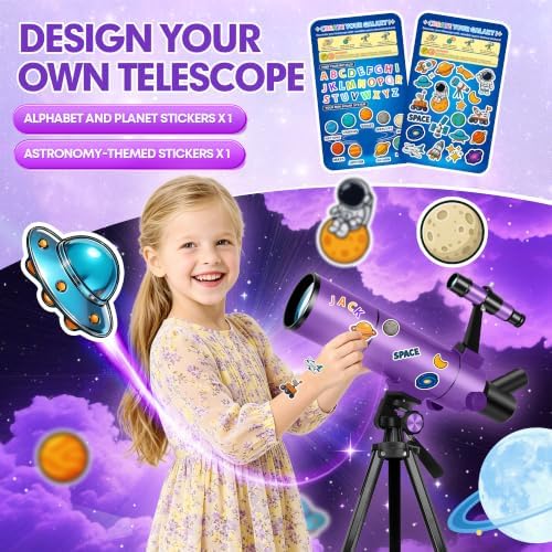 Dianfan Telescope for Kids & Adults, 80mm 500mm Portable Refractor, Purple - Image 4