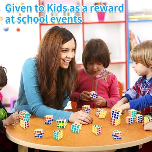 48 Pack Mini Cube Party Favors for Kids 1.18in Brain Teaser Puzzle Box Toys - Image 2