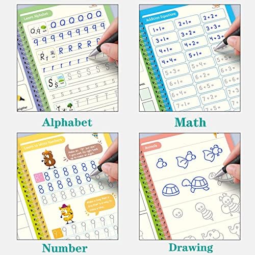 Magic Grooved Writing Practice Books, Reusable Handwriting Workbook - Image 4