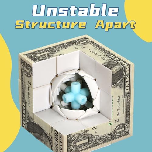 Dollar Cube 3x3 Speed Cube US Dollar Bill Magic Cube Money Design Educational Puzzles Toys - Image 4