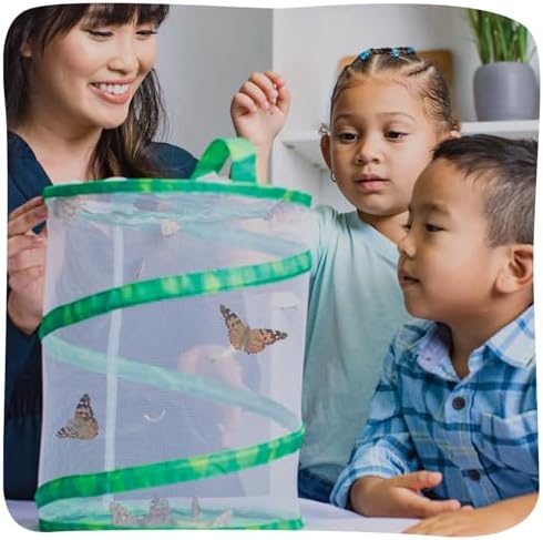 Insect Lore Butterfly Garden with 5 Live Baby Caterpillars - STEM Activity Journal, Habitat, Chrys-A-Lid Holder and Feeder Included | Raise and Release Painted Lady Butterflies - Image 5