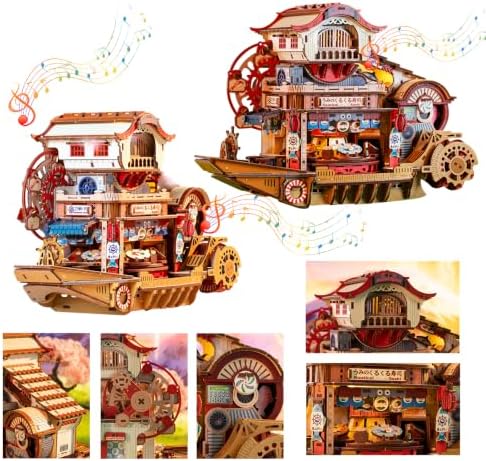 DIY Miniature House Kit Nautical Sushi 3D Wooden Puzzles for Adults by Unknown