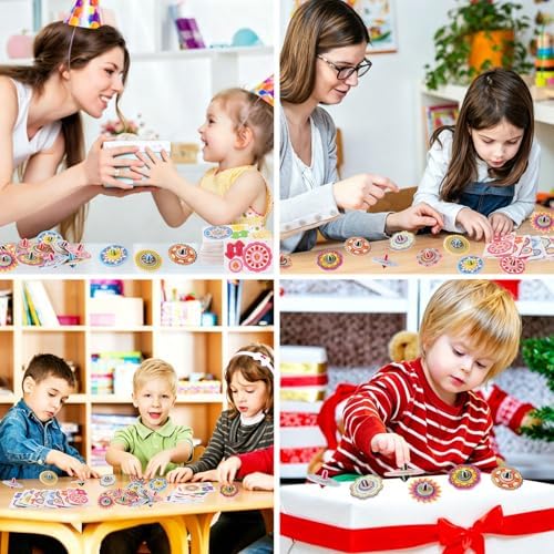 LOMIMOS 3D Cartoon Puzzle for Kids, 30 Pieces 3D Jigsaw Gyroscope Montessori Toys Creative Learning Model Paper Puzzle Game for Xmas Art DIY Craft Gift Decor Classroom Prize Party Favor - Image 4