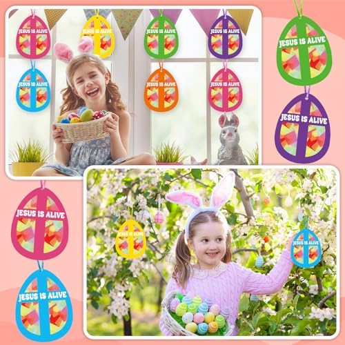 Qyeahkj 36Set Easter Eggs Suncatchers Crafts Kit - Image 6