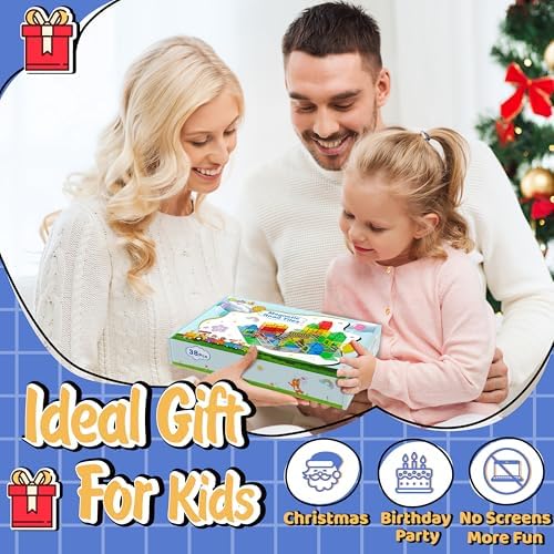 Magnetic Tiles - Road Set, Magnetic Building Blocks, Preschool Montessori Toys Gift for 3+ Year Old Boys and Girls, Sensory Christmas Toys for Kids Aged 3-5 and 4-8, Ideas for Kid with Autism - Image 6