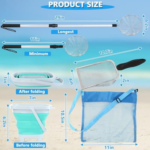 Shark Tooth Sifter for Shell Collecting, Sand Beach Toys for Kids 6 8 10 12 - Image 2