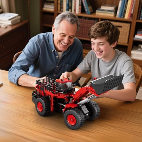 Reobrix Bulldozer Building Blocks Set 22010, Remote Control Excavator Toy - Image 6