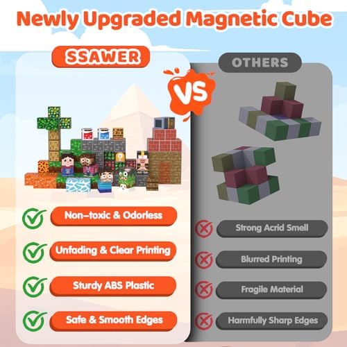 Magnetic Blocks, 150PCS Toys Building Cube Birthday Gifts for Kids - Image 4