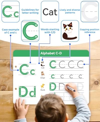 JUPITEARTH 54 Reusable Pages Tracing Books for Kids Ages 3-5 - Image 6