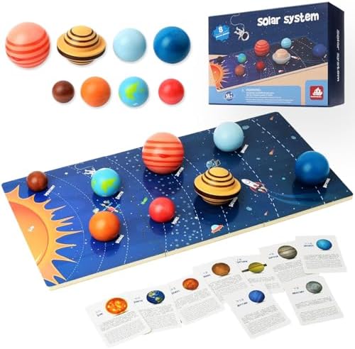 Planets Toys, Solar System Model Kit for Kids Ages 3, Space Science Toys for Toddlers by BOTICAKO