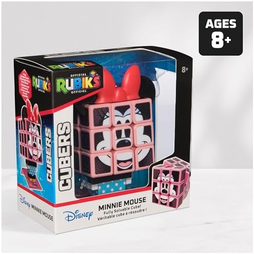 Rubik’s Cube Minnie Mouse Cuber, Disney Collectible & Desk Décor, Problem-Solving Brain Teaser, Color-Matching Disney Puzzle, Fidget Toy & Sensory Puzzle for Adults, Teens & Kids, for Ages 8 & Up - Image 2