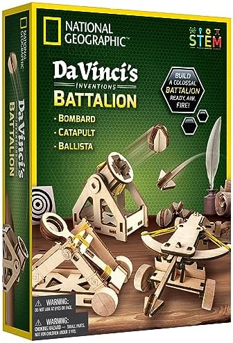 National Geographic Da Vinci Catapult Wood Building STEM Kit for Kids by BlueMarbleToys