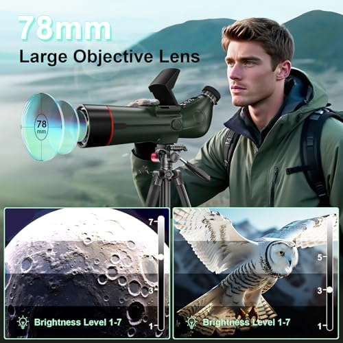 Smart Telescope, Digital Electronic Telescopes with 4K Astrophotography Camera, Internal and Externat Dual Screens Spotter for Adults & Kids & Beginners Astronomy with 64G Card - Image 2