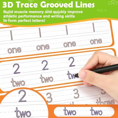 Magic Grooved Writing Practice Books, 96 Reusable Activities, Ages 3-8 - Image 3