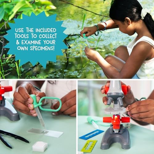 Wow in The World Kids’ Microscope & Biology Kit, Up to 720x Magnification, LED Illumination, Prepared & Blank Slides, Companion Audio Content, Beginner Science Gift for Ages 6+ by Thames & Kosmos - Image 3