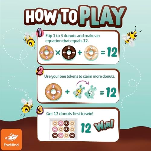 FoxMind Games: Donuts by The Dozen Math Board Game for Kids 7+, 2-6 Players - Image 4