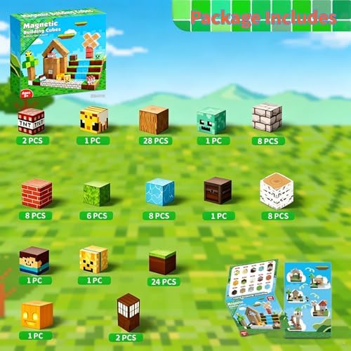 100PCS Magnetic Cube Building Blocks, STEM Educational Toy Ages 3-8 - Image 6