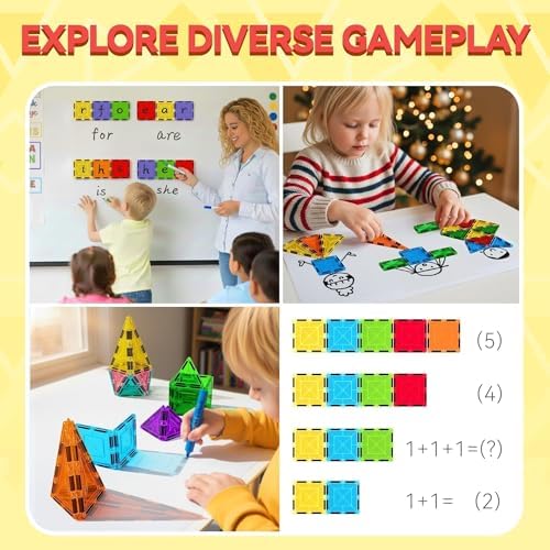 VigorFun Magnetic Tiles Building Toys Set with 8 Magnetic Blocks for Kids - Image 6