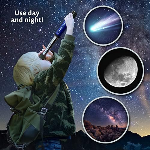 Thames & Kosmos My Discovery Telescope | Refracting Telescope with 12x Magnification | Compact & Portable for Land & Night Sky Observations | See The Moon, Planets, Wild Animals in Your Backyard! - Image 5
