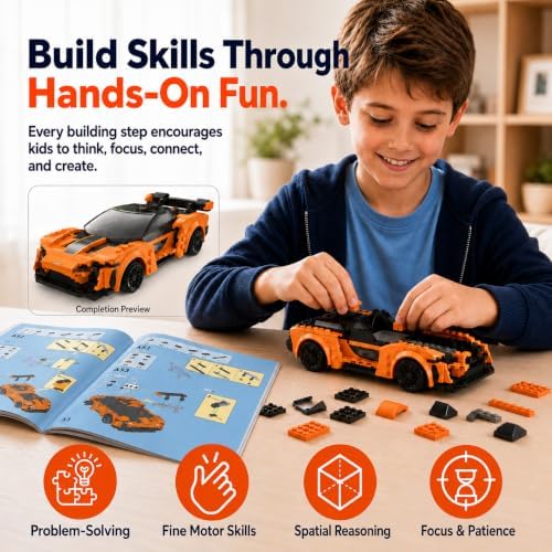 WISEPLAY Remote Control Car Building Kit, STEM Programmable App Controlled RC Building Toys for Boys & Girls 6-12 - Image 4