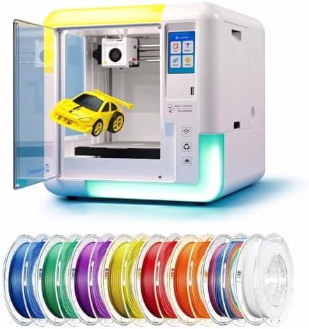 AOSEED AI 3D Printer for Kids, Fast 400mm/s, 1500+ Models, Enclosed Safe by AOSEED