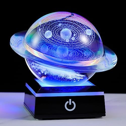 Qianwei 3D Solar System Model Galaxy Crystal Ball Astronomy Gift Room Decor by QianweiCrystal