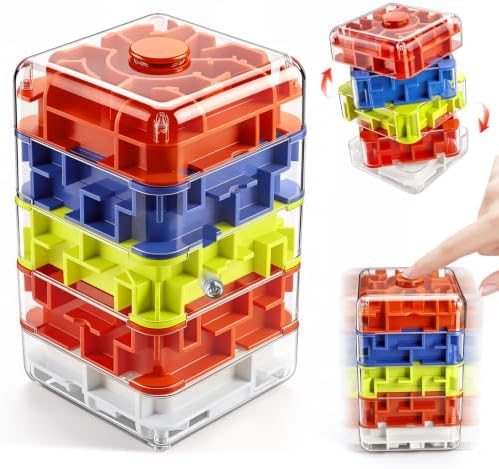 Infowush 2-in-1 Fidget Spinners Maze Cube - Fidget Toys for Kids & Adults by INFOWUSH