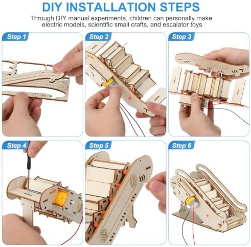 Toddmomy Miniature Mechanical Elevator Model Kit: Beige Puzzle Building Set for Elevator Enthusiasts(English Instruction Manual, Without Battery) - Image 4