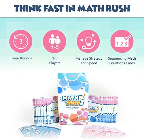 Genius Games Math Rush 2: Multiplication & Exponents - A Cooperative Time-Based Educational Math Flash Card Game for Kids, Students, and Families | STEM Game to Master Mental Math Skills - Image 6