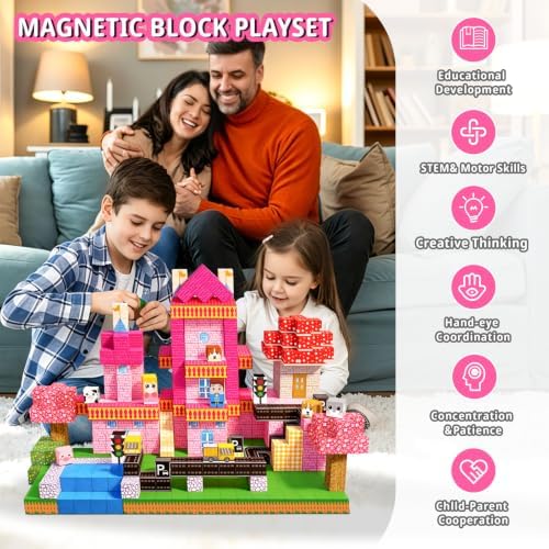 150 PCS Magnetic Building Blocks,STEM Magnetic Blocks for Kids Ages 3-12 - Image 4