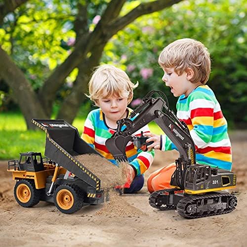 kolegend Remote Control Dump Truck RC Truck Construction Vehicle Truck Toys with Rechargeable Battery for Toddlers Kids Boys and Girls - Image 2