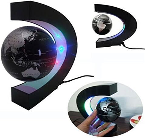 Magnetic Levitation Floating Globe 3 inch with LED Lights C Shape World Map for Desk Decoration - Image 5
