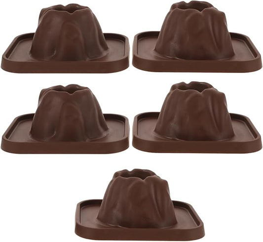 5Pcs Volcano Eruption Model Science Kit for Kids, DIY Volcanic Experiment Prop, Coffee Plastic Volcano Toy for Teaching, Stem Preschool Sandbox Landscape Model