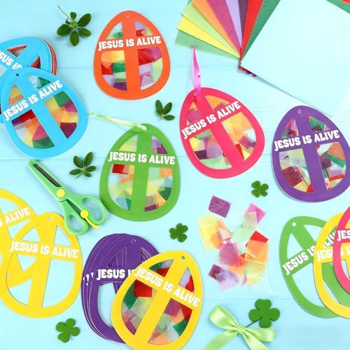 Qyeahkj 36Set Easter Eggs Suncatchers Crafts Kit - Image 4