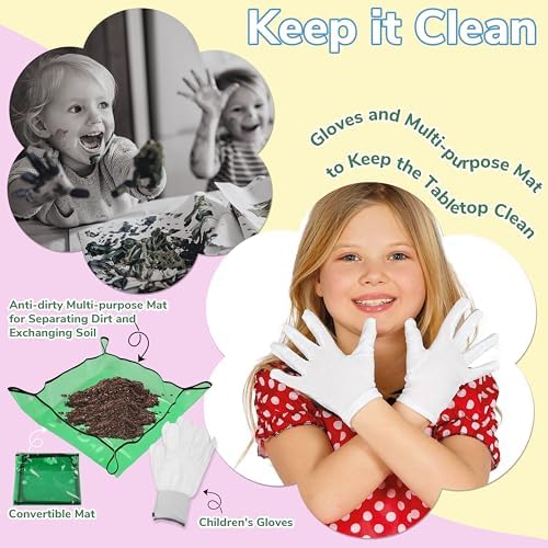 Paint & Plant Flower Gardening Kit with 4 Pots - Kids Gardening Set Ages 8-12, Spring Arts & Crafts Activities Kits, Educational Birthday/Easter Gifts for Boys & Girls Ages 5 6 7 9 10 11 - Image 6