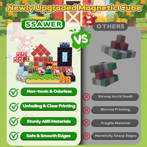 Magnetic Blocks, 208PCS Toys Building Cube Birthday Gifts for Kids - Image 4