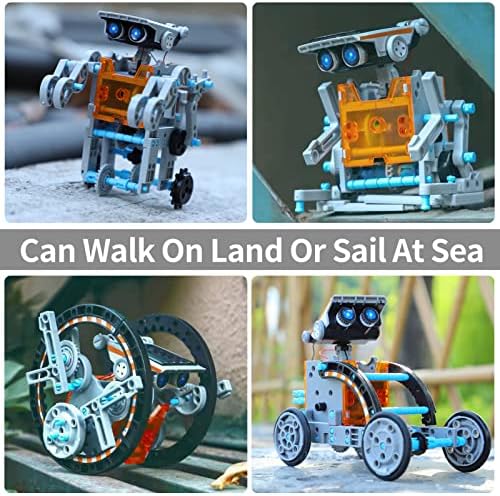 Lucky Doug 12-in-1 Solar Powered Robot Building Kits Toys for Boys Ages 8-13, STEM Kit Gifts for Kids 8 9 10 11 12 13 Years, DIY Educational Science Building Set Gifts for Teenagers (190+ Pieces) - Image 6