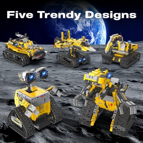 5-in-1 Remote Control Robot Building Kit, 724 Pcs Buildable Model Engineering Toys, No Coding Needed, Creative Ideal Gift for Boys Girls Kids Ages 8 9 10 11 12 13 Year Old - Image 2