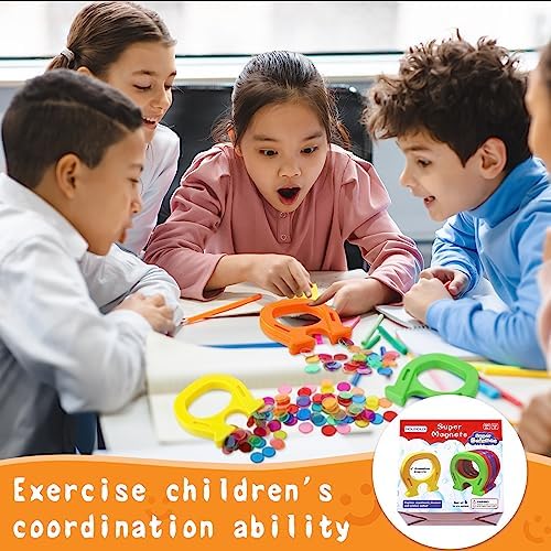 Kanayu 6 Pcs Horseshoe Magnet Toys U Shaped Magnet Movers Science Activity Exercise Student's Hands Ability Experiment Classroom Learning Toy Great Gift Idea for Girls Boys Adults, 6 Colors - Image 6
