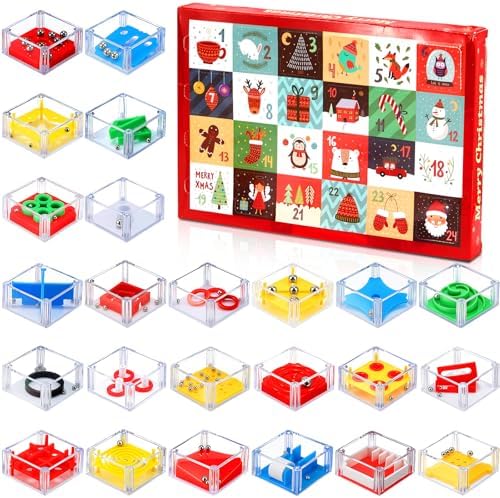 Sumind 24 Pcs 3D Maze Puzzle Cube Brain Teaser Ball Party Set,Festival by Sumind