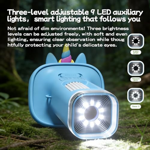 Microscope for Kids, Digital Handheld Kids Microscope with 10 Slides, Photo and Video Mini Portable Pocket Miniscope Science Toys Gifts for 3-12 Age Year Old Boys Girls (Blue) - Image 4