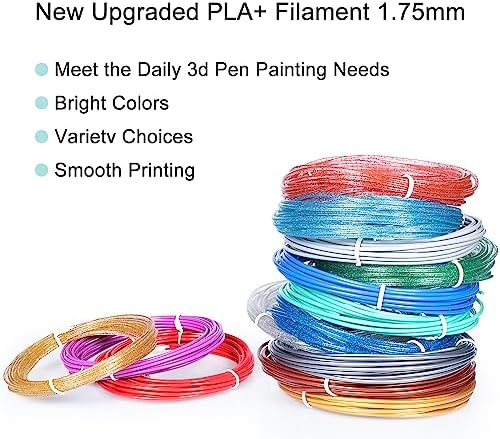 Kretrum 18 Colors 3D Pen Filament Refills Compatible with SCRIB3D MYNT3D PIKA3D 3D Pen for Kids Per Color 10Feet 1.75mm PLA 3D Printing Pen Filament Refills, NOT FIT 3Doodler Start Pen - Image 5