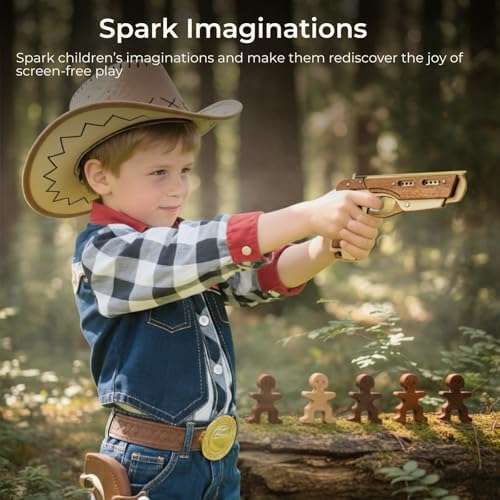 Rubber Band Gun Made from Hardwoods for Kids Ages 6+ - Image 3