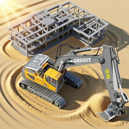 Excavator Set，rc Dump Truck Command The Site Conquer The Dir，2.4Ghz Remote Control Construction Vehicle Set Children's Toys，Alloy Material Simulate True Scale (Excavator) - Image 2