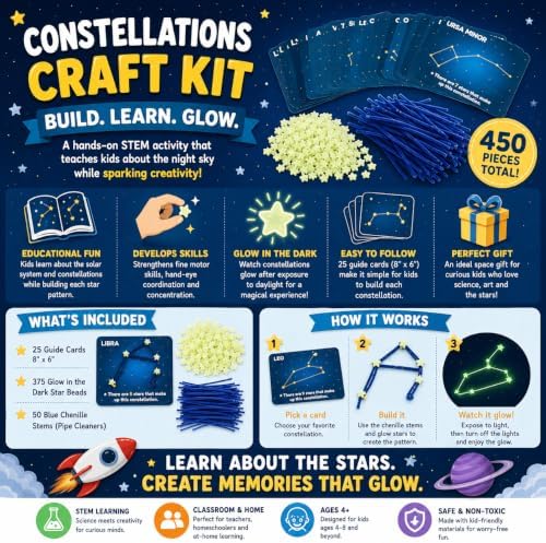 Fun Express Constellations Craft Kit Kids Ages 4-8 - Image 3