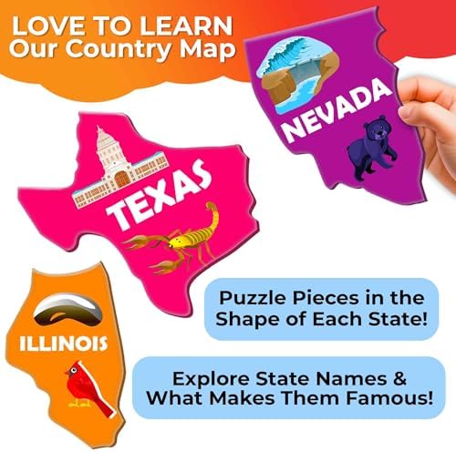United States Puzzles for Kids Ages 8-10 - Jigsaw Kids Puzzles Ages 6-8 - Image 3