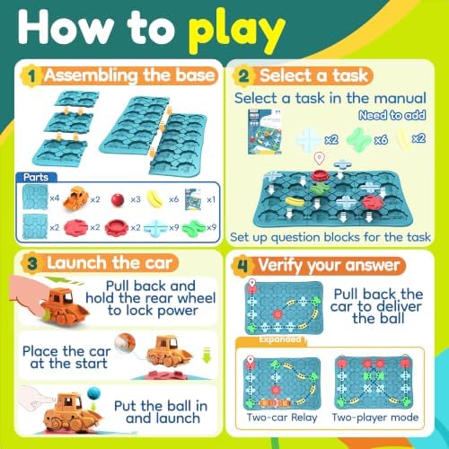 Bonitoto STEM Board Game Logical Road Builder Maze Toy for Kids Ages 3-8 - Image 3