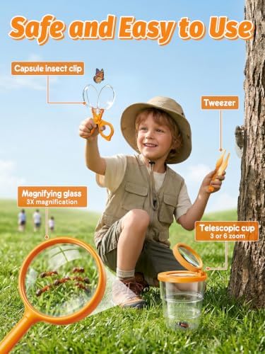 Acoath Microscope for Kids, Bug Catcher, 2.4" IPS Screen Bug Catching Kit - Image 2